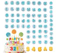 Fondant Letter Cutters, 3D Alphabet and Number Cutters, 62 Pcs