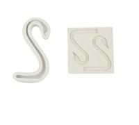 Fondant Mold 2 Pieces Swan Neck Shape Silicone Fondant Baking Cake Chocolate Jelly Pudding Mold Grey