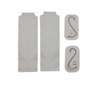 Fondant Molds 2 Pieces of Swan Neck Feather Texture Fondant Clip Mold Silicone Mold DIY Cake Decoration Fondant Mold