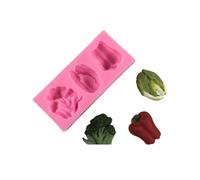 Fondant Molds 2Pcs Broccoli Pepper Cabbage Mold Fondant Cake Chocolate Silicone Mold