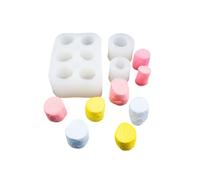 Fondant Molds 3 Pieces 3D Marshmallow Silicone Fondant Mould Marshmallow Scented Candle Chocolate Cake Mould Transparent
