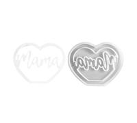 Fondant Molds - Mother's Day Silicone Mold, Heart Shaped Food Grade Craft, Baking Cake Decorating Tool | Candy Crafts for Women Friends Home Decor Love Birthday Party Office DIY Pastry Chocolate