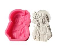 Fondant Molds - Silicone Light Molds | Virgin Mary Non Stick Silicone Mould for Candle Making, Reusable Crafts for Home Easy Release for Art Sculpture