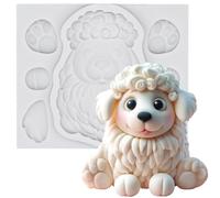 Fondant Mould Sheepdog Puppy Farm Animal Cake Topper 3" Tall