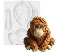 Fondant Mould Silicone Orangutan Jungle Animal Cake Topper 3.6 Inches Tall