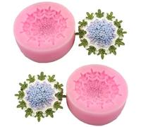 Fondant Silicone Mold 2Pcs Small Flower Fondant Silicone Mold Sea Anemone Baking Cake Mold