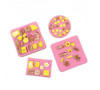 Fondant Silicone Mold 4Pcs Croissant Omelette Toy DIY Chocolate Silicone Mold