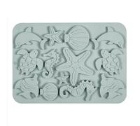 Fondant Silicone Mold Clay Soft Pottery Marine Series Modeling Mold Sea for Turtle Fish Shape M Silicone Chocolate Shapes Halloween