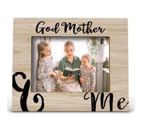 FONDCANYON God Mother Picture Photo Frame - God Mother and Me Gifts for Women From Godchild, Mother's Day Birthday Gifts for Godmother Mom, Religious Catholic Gifts (5x7 Inch Photo)
