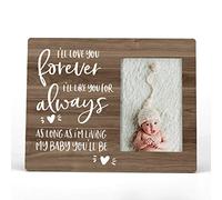 FONDCANYON I'll Love You Forever I'll Like You For Always Picture Photo Frame, Family New Baby Couple Picture Frames, New Baby Gifts, Newborn Baby Shower Gifts For Baby Girls Boys(4x6 Inch Photo)