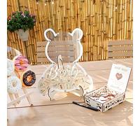 Fonder Mols Baby Shower Guest Book Alternatives - We Can Bearly Wait Baby Shower Decorations- Bear Themed Baby Shower Party Reception Table Top Centerpiece Supplies (for 80 Guests)
