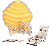 Fonder Mols Bee Baby Shower Guest Book Alternatives, Mommy to Bee Party Favors, Bee Birthday Party Baby Shower What Will it Bee Gender Reveal Decorations