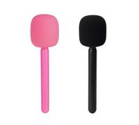 FONDFRAMORY Mic Holder for DJI Mic 1/2, Interview Microphone Handle for Rode Wireless GO I/II/ME/Pro, Wireless Lavalier Microphone Handheld Adapter Mount with Foam Cover for Hollyland Lark M1