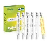Fondiiz 6 Pack R7s Halogen Bulb 78mm, 120W 2000LM R7s Linear Halogen Bulb Dimmable, 2800K Warm White J78 Security Light Bulbs Lamp for Floodlight Outdoor