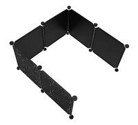 FONDOTIN 1 set Cat Litter Box Protector Enclosure DIY Splash Guard for Home Cat Toilet Supplies Easy Clean with Black Decor and Clips for Living Room Bathroom and Pet Shops