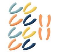 FONDOTIN 10 Pairs Toilet Seat Cushions Soft Comfortable Closestool Pads Hand Washable Practical Bathroom Accessories for Home Hotel Dormitory Use Random Color