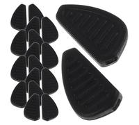 FONDOTIN 10 Pairs Triangular Pattern Push-in Nose Pads for Glasses and Sports Sunglasses - Soft Black Silicone Thin Eyeglass Nose Pads for Rimless and Small Eyewear, Anti-slip Replacement