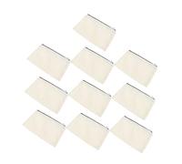 FONDOTIN 10 Pcs DIY Heat Transfer Canvas Makeup Bags Zippered Sublimation Cosmetic Organizers Portable Toiletry Pouches for Travel Home Storage Natural Color
