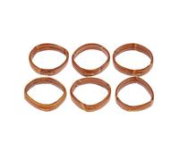 FONDOTIN 10 Pcs Genuine Leather Watch Strap Loops Keeper Rings Brown Replacement Band Holders Smooth Surface for Watch Bands