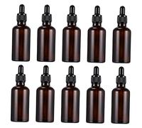 FONDOTIN 10 Pcs Glass Dropper Bottles with Tips Reusable Travel Bottles for Essential Oils Medicine and Liquids Lightweight and Portable Design