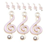 FONDOTIN 10 pcs Metal Music Notes Charms for Jewelry Making DIY Crafts Premium Alloy Musical Symbol Pendants for Earrings Bracelets Necklaces and Stylish Accessories for Music Lovers gifts for for for