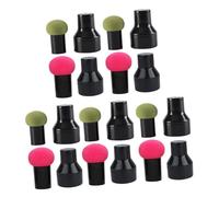 FONDOTIN 10 Sets Mushroom Head Makeup Sponge Puff with Handle and Case Dual-use Wet and Dry Cosmetics Applicator for Foundation Concealer Blush Highlighter Lightweight Cosmetic Puff for