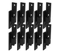 FONDOTIN 10 Sets Plastic Male and Female Connectors Furniture Panel Brackets for Wall Panels Stable and Corner Joint Fixation Versatile Assembly Hardware for Wardrobes Cabinets and