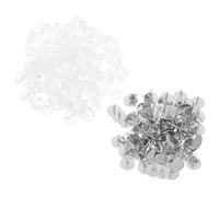 FONDOTIN 100 Sets Rubber Pin Backs with Locking Clutch Keepers for Lapel Pins Brooches Name Tags and Jewelry Crafts Secure Easy to Install Badge Holders for DIY Accessories