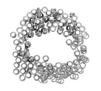 FONDOTIN 100 Sets Silver Hollow Rivet Eyelets for Shoes Durable Iron Grommet Fasteners for Shoelace Repair DIY Crafts Clothing Accessories Secure Fit Compatibility Decorative and Functional