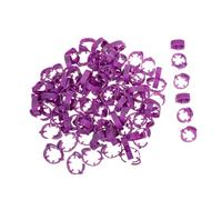 FONDOTIN 100Pcs Adjustable Numbered Poultry Leg Bands Lightweight Chicken Foot Rings for Bird Identification and Breeding Management