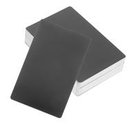 FONDOTIN 100pcs Aluminum Business Cards Blanks for Engraving Smooth Surface Rounded Corners Metal Cards for Sublimation Printing and Professional DIY Nameplates and Tags