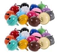 FONDOTIN 100pcs Colorful Pet Collar Bells Candy Color Small Jingle Bells for Cats Dogs Puppies Lightweight Pendant Charms for Christmas Halloween Jewelry Ornament