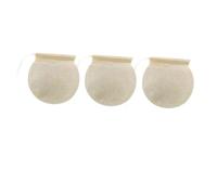 FONDOTIN 100pcs Disposable Round Wood Pulp Paper Tea Bags Khaki for Loose Leaf Tea Coffee Herbal Powder Brewing Suitable for Home Cafe Office Use