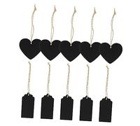 FONDOTIN 100Pcs Double Sided Chalkboard Signs Mini Hanging Blackboard with Lanyard for Wedding Party Home Decor and Message Boards