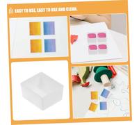 FONDOTIN 100Pcs Empty Watercolor Half Pans Plastic Paint Palette for DIY Painting Lightweight Portable Solid Paint Containers for Artists Students Travel and Outdoor Use