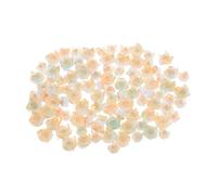 FONDOTIN 100pcs Flower Nail Charms Mixed Resin Floral Nail Jewels with Seamless Gradient for DIY Manicure Romantic Party Looks and Beginners