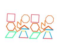 FONDOTIN 100pcs Geometric Construction Sticks Educational Math Manipulatives for Plastic Geometry Learning Aid for Classrooms and Home Build Shapes and Understand Triangle Side