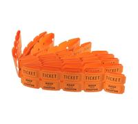 FONDOTIN 100pcs Orange Raffle Tickets Perforated Easy Tear Party Supply Event Tickets for Drawings Lotteries School Church Activities Thick Lottery