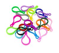 FONDOTIN 100pcs Plastic Lobster Clasp Keychain Clips DIY Accessories Smooth Surface Lightweight for Keys Bags Crafts Crafting