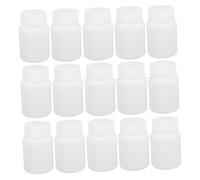 FONDOTIN 100pcs Plastic Medicine Bottles Leakproof Screw Top Pill Dispensers Small White Containers for Pills Tablets Capsules Storage and Travel