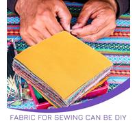 FONDOTIN 100pcs Quilting Fabric Precuts Patchwork Squares 10x10cm Cotton Fabric Bundle for Sewing DIY Craft 50 Solid Colors for Quilt Making and Crafting