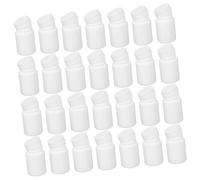 FONDOTIN 100pcs White Screw Top Pill Bottles Leakproof Portable Travel Medicine Containers for Vitamins Supplements Tablets Safe Storage Jars