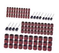 FONDOTIN 102pcs Sanding Drum Bands Set 30 Small, 30 Medium, 30 Large Sanding Bands and 12pcs 3.0mm Shafts for Nail Drill, Rotary Tools, for Precision Grinding and Polishing