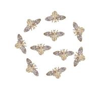 FONDOTIN 10pcs Alloy Bee Nail Charms Retro DIY Nail Art Decorations for Manicure Unique Craft Accessories for Body Phone Dress and Shoes