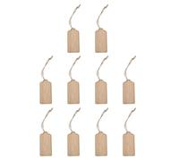 FONDOTIN 10Pcs Bamboo Plant Labels Hanging Tags for Garden Flowers Vegetables Succulent Pots Reusable Wooden Markers for Indoor Outdoor Plant Care