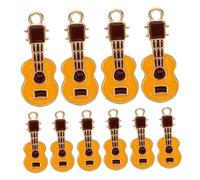 FONDOTIN 10Pcs Chic Guitar Pendants for Jewelry Making Unique Metal Charms for Bracelets and Keychains for DIY Craft Projects and for Music Lovers