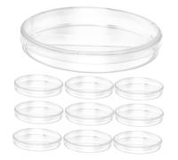 FONDOTIN 10Pcs Clear Petri Dishes with Lids Dual-compartment Culture Plates for Microbiology Botany and Laboratory Research Clean Agar Dishes for Fungi and Plant Studies