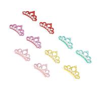 FONDOTIN 10pcs Decorative Crown Hairpin for Dogs Cats Pet Grooming Hair Clips Fashion Pet Accessories Random Color
