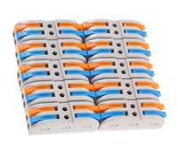 FONDOTIN 10pcs Electrical Wire Connectors Kit Reusable Lever Nut Blocks with Copper Nylon Construction Insulated Flame-retardant Wire Splitter for Factory Workshop Furniture Light Fixtures