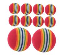FONDOTIN 10pcs EVA Foam Rainbow Balls for Cats and Puppies Soft Pet Balls for Indoor and Outdoor Play Lightweight Chase for Interactive Training and Fetch
